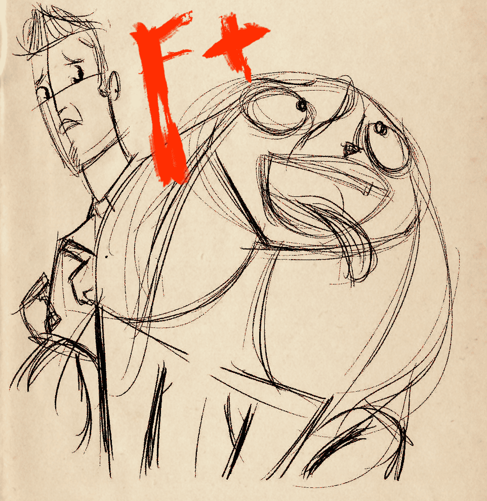 A silhouette of a man standing on a beach during sunset, with an orange and blue sky in the background.