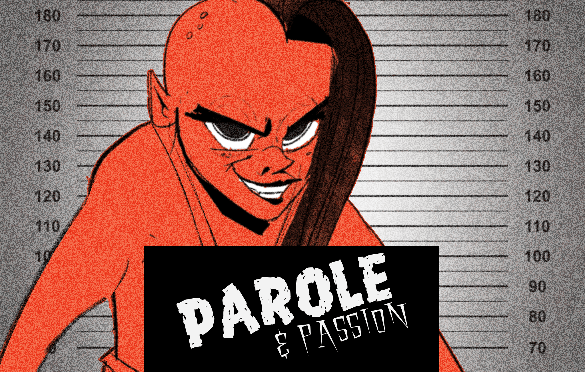 A man and a woman in a futuristic, neon-lit cityscape, showcasing a cyberpunk aesthetic with vibrant blue and purple hues.