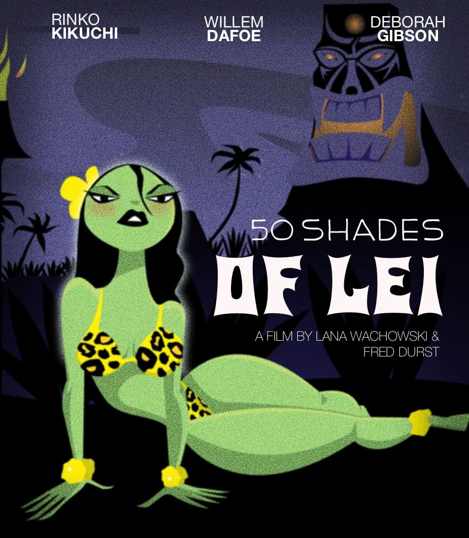 A dynamic and colorful movie poster featuring a hero and villain in an intense face-off, with bold blue and red colors dominating the design.