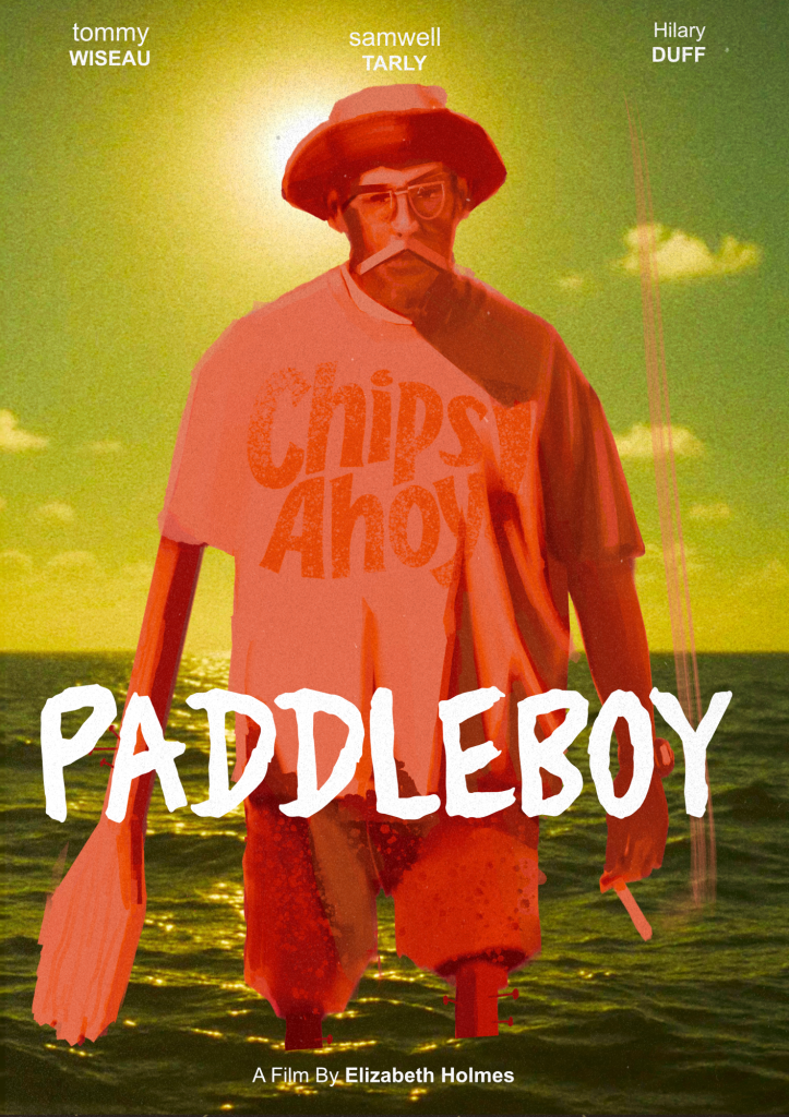 A man and a woman in business attire are having a conversation in a modern office setting.